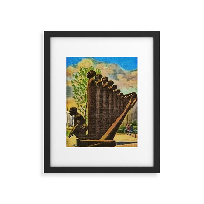 African American Masterpiece 'Lift Up Every Voice & Sing' based on the sculpture by Augusta Savage Framed Art Print Gallery Image 1