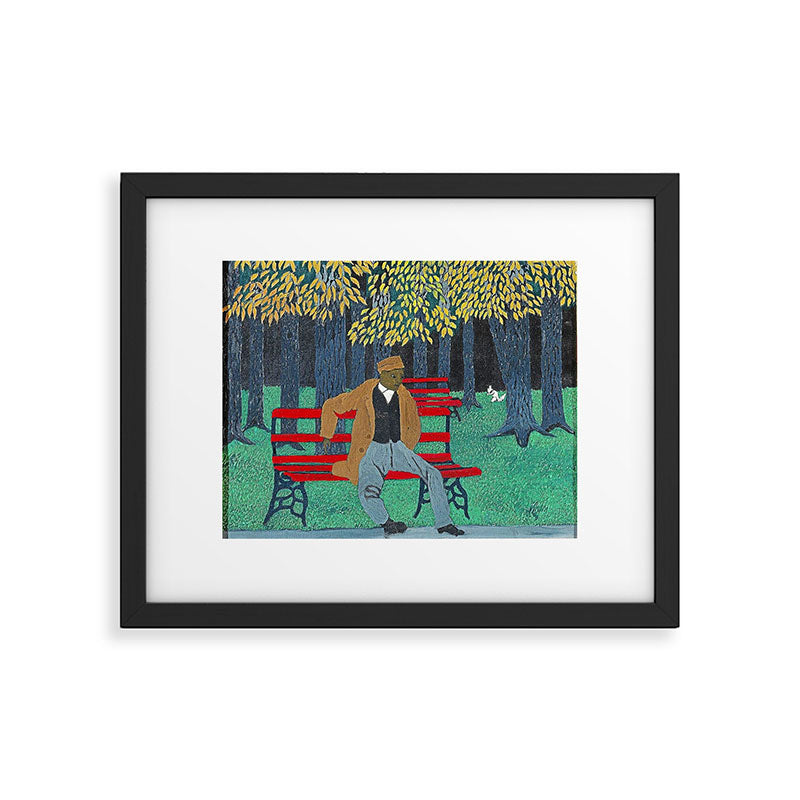 African American Masterpiece 'Man on a Bench' by Horace Pippin Framed Art Print Gallery Image 6