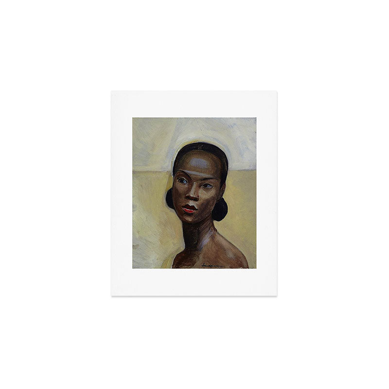 African American Masterpiece 'Portrait of a Black Woman' by Sergey Sudeikin  Art Print Gallery Image 1