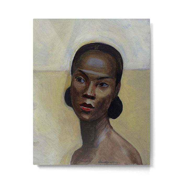 African American Masterpiece 'Portrait of a Black Woman' by Sergey Sudeikin  Metal Print Gallery Image 1