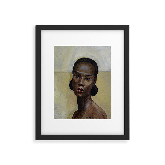 African American Masterpiece 'Portrait of a Black Woman' by Sergey Sudeikin  Framed Art Print Gallery Image 1