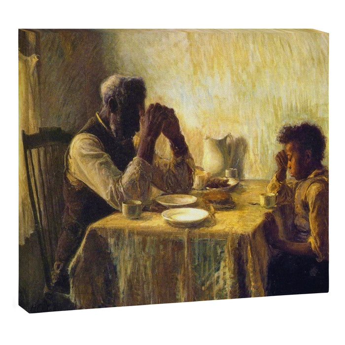 African American Masterpiece 'The Thankful Poor' by Henry Ossawa Tanner Canvas Print Gallery Image 1