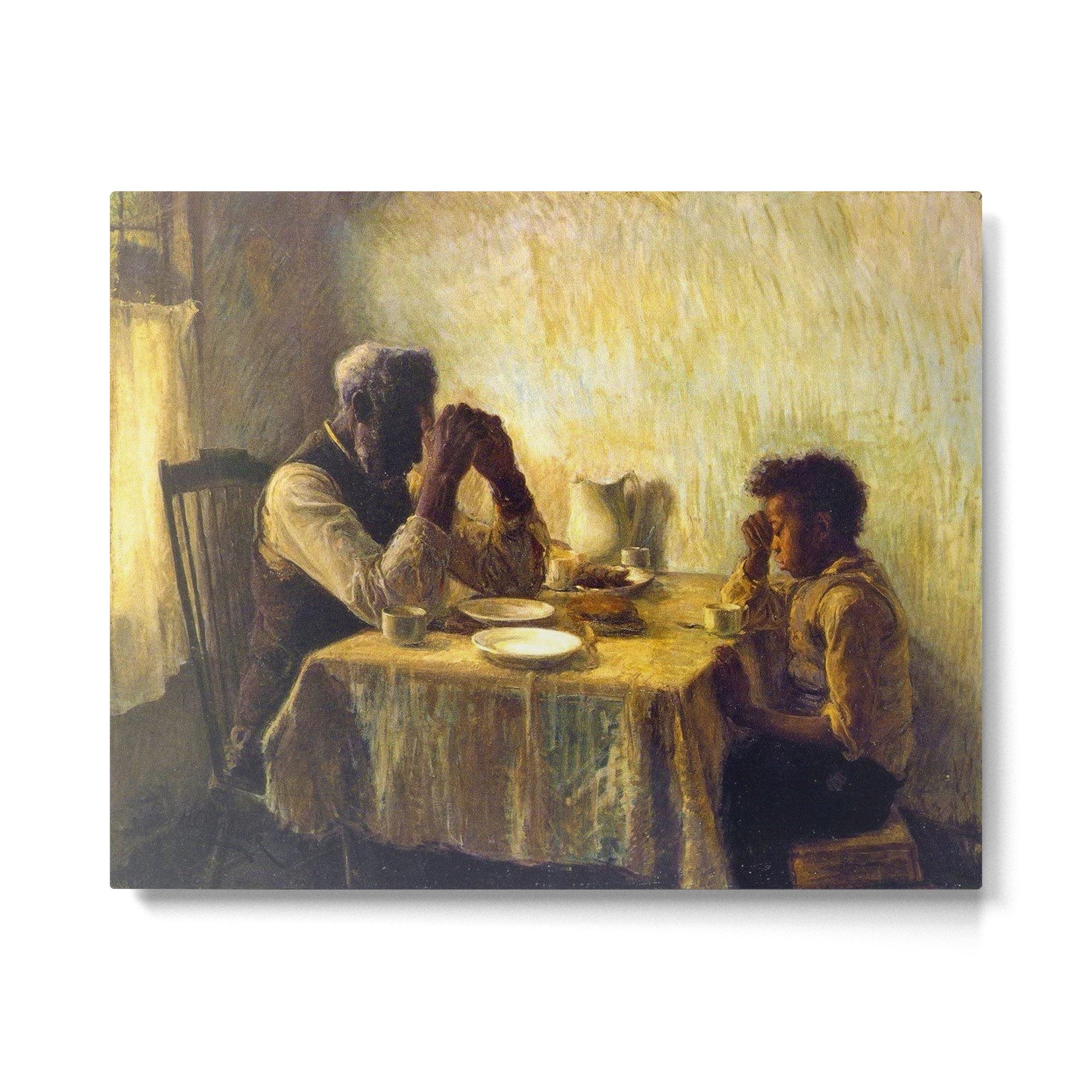African American Masterpiece 'The Thankful Poor' by Henry Ossawa Tanner Metal Print Gallery Image 6