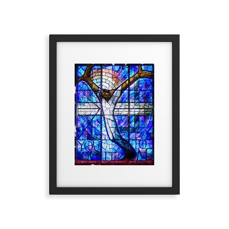 African American Portrait Painting of the Wales window at the 16th Street Baptist by Jeanpaul Ferro Framed Art Print Gallery Image 6