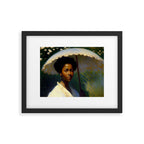 African American Woman with a Parasol still life Impressionism portrait painting Framed Art Print Gallery Image 5