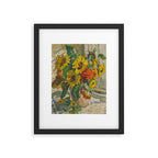 Beautiful still life of sunflowers in a vase portrait floral painting by Dorothea Sharp Framed Art Print Gallery Image 6