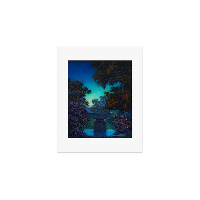 Blue Fountain at Twilight by Maxfield Parrish Art Print Gallery Image 1