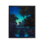 Blue Fountain at Twilight by Maxfield Parrish Framed Canvas Print Gallery Image 8