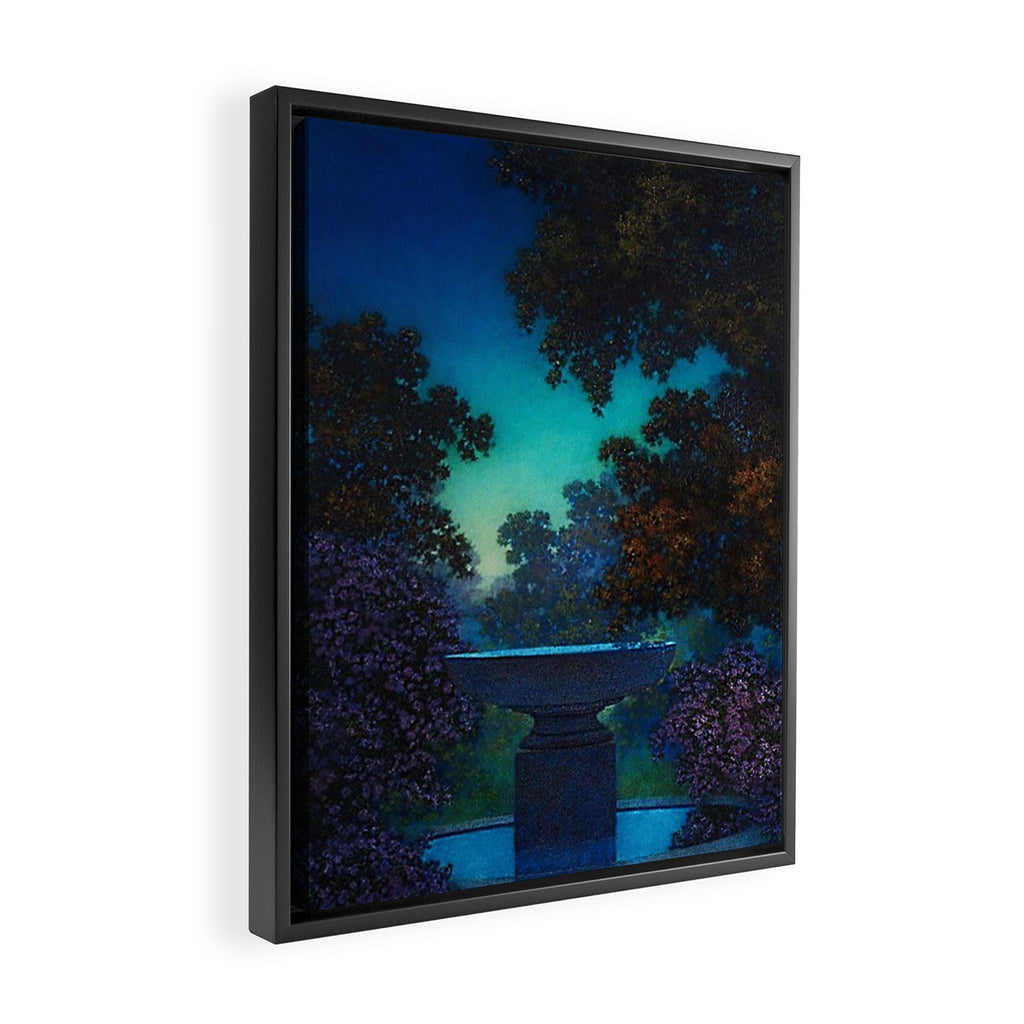 Blue Fountain at Twilight by Maxfield Parrish Framed Canvas Print Gallery Image 2