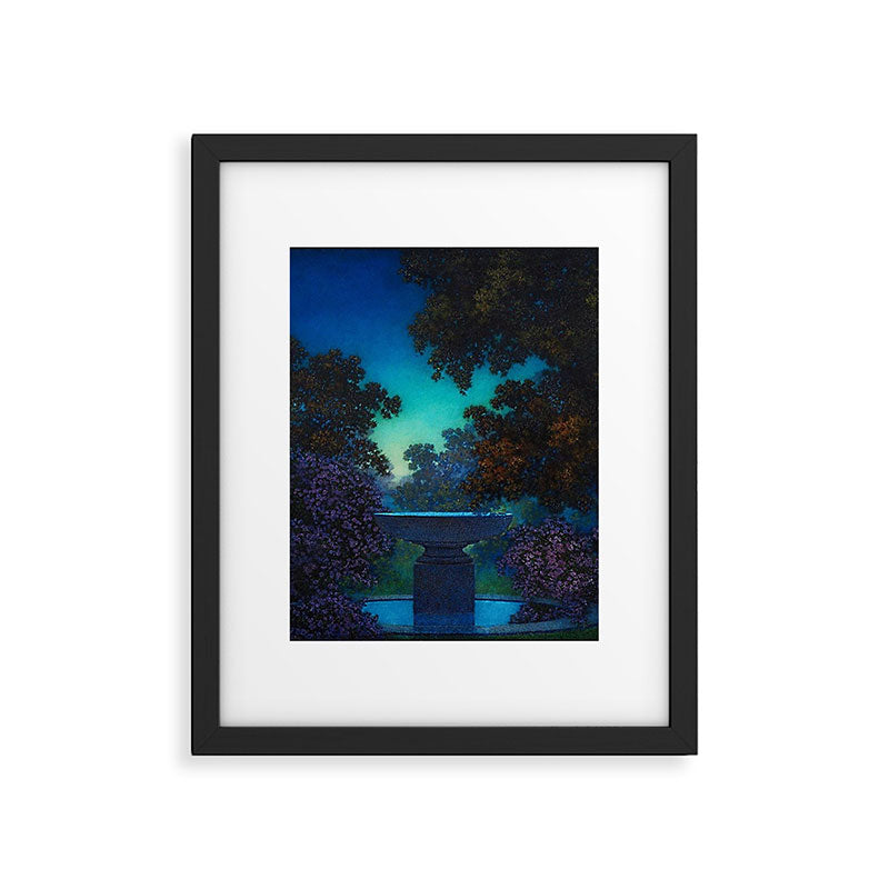 Blue Fountain at Twilight by Maxfield Parrish Framed Art Print Gallery Image 4