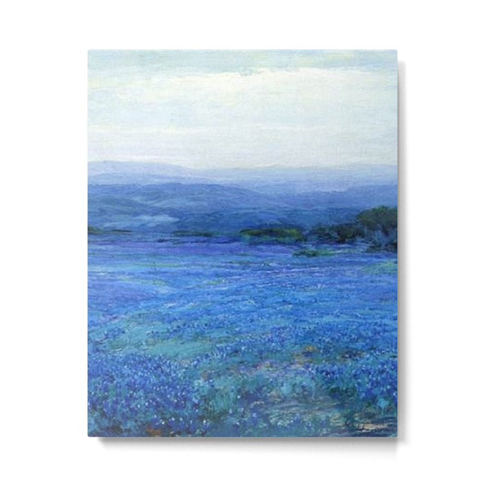 Bluebonnet Panoramic Landscape in Twilight painting by Robert Julian Onderdonk Metal Print Gallery Image 1