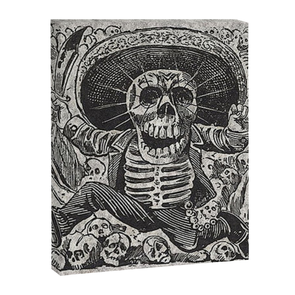 Calavera Oaxaqueña - Día de los Muertos - Mexican Day of the Dead by Jose Guadalupe Posada Canvas Print Gallery Image 6