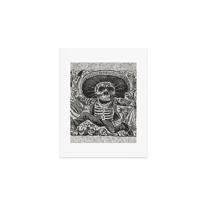 Calavera Oaxaqueña - Día de los Muertos - Mexican Day of the Dead by Jose Guadalupe Posada Art Print Gallery Image 1