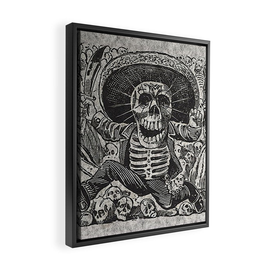 Calavera Oaxaqueña - Día de los Muertos - Mexican Day of the Dead by Jose Guadalupe Posada Framed Canvas Print Gallery Image 2