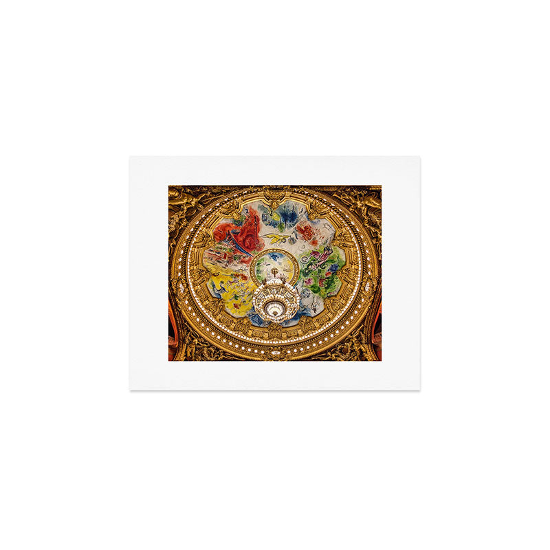 Ceiling Mural of the Palais Garnier Opera House, Paris, France color photograph - photography by  Marc Chagall  Art Print Gallery Image 1