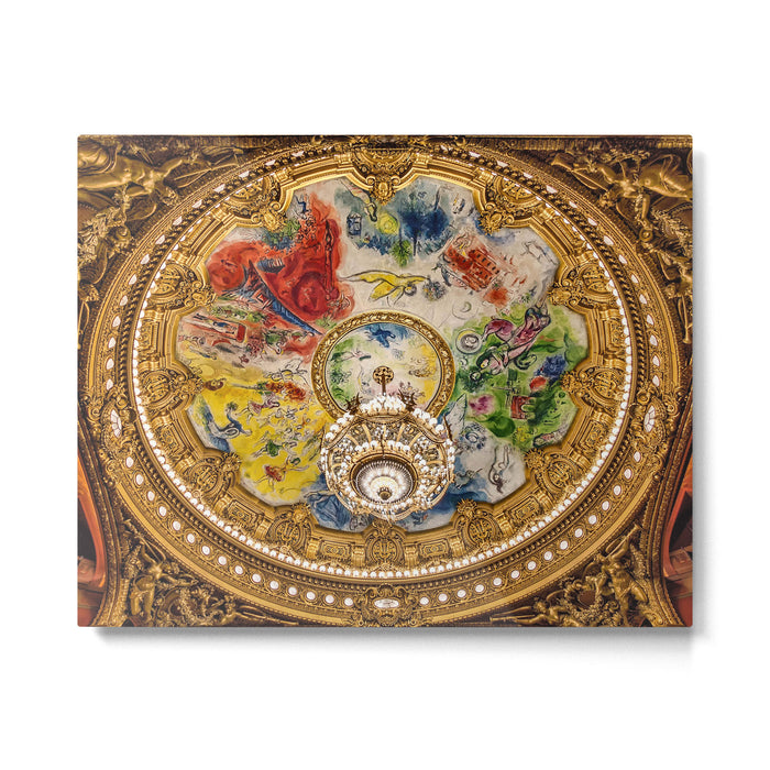 Ceiling Mural of the Palais Garnier Opera House, Paris, France color photograph - photography by  Marc Chagall  Metal Print Gallery Image 1