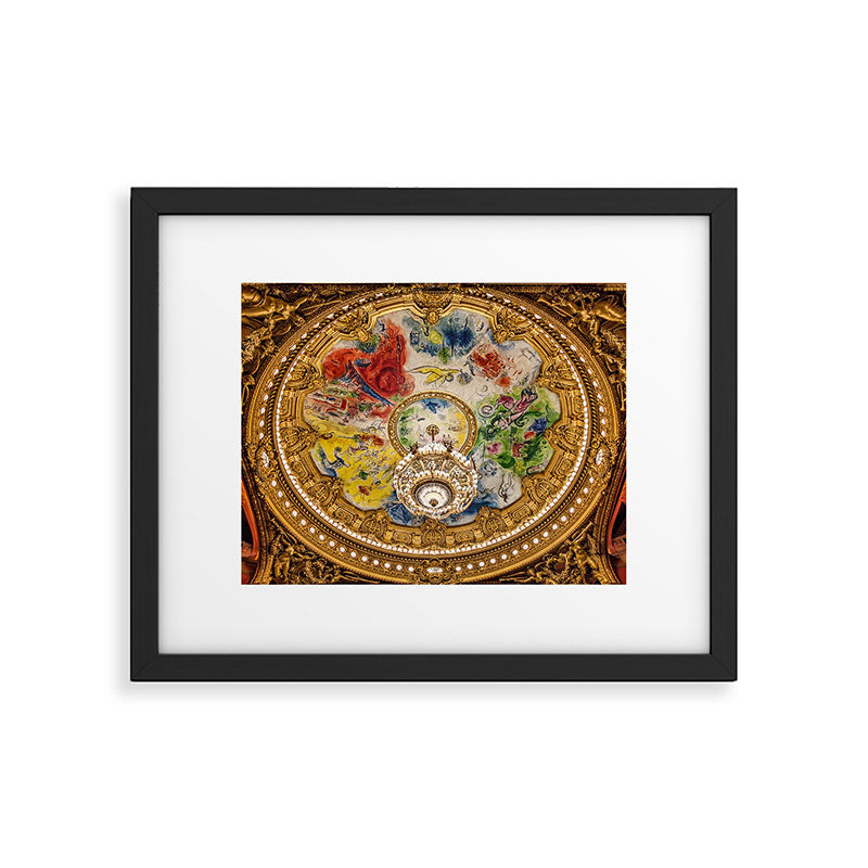 Ceiling Mural of the Palais Garnier Opera House, Paris, France color photograph - photography by  Marc Chagall  Framed Art Print Gallery Image 6