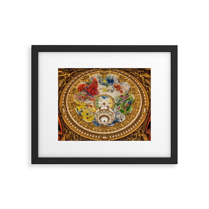Ceiling Mural of the Palais Garnier Opera House, Paris, France color photograph - photography by  Marc Chagall  Framed Art Print Gallery Image 1