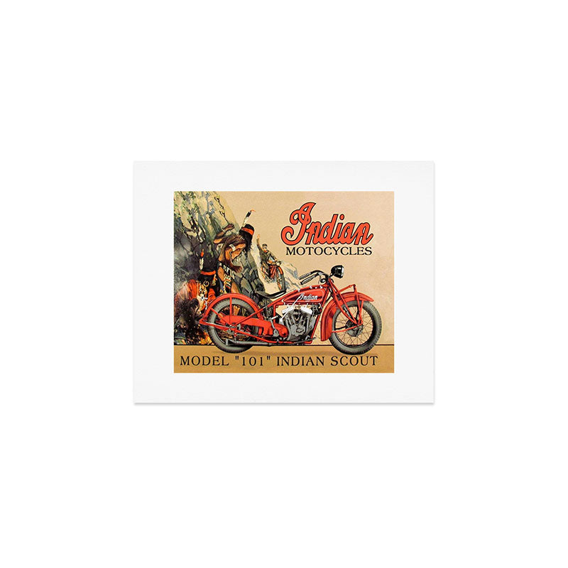 Classic Indian Roadmaster Biker Motorcycle Vintage Advertisement Poster Art Print Gallery Image 1
