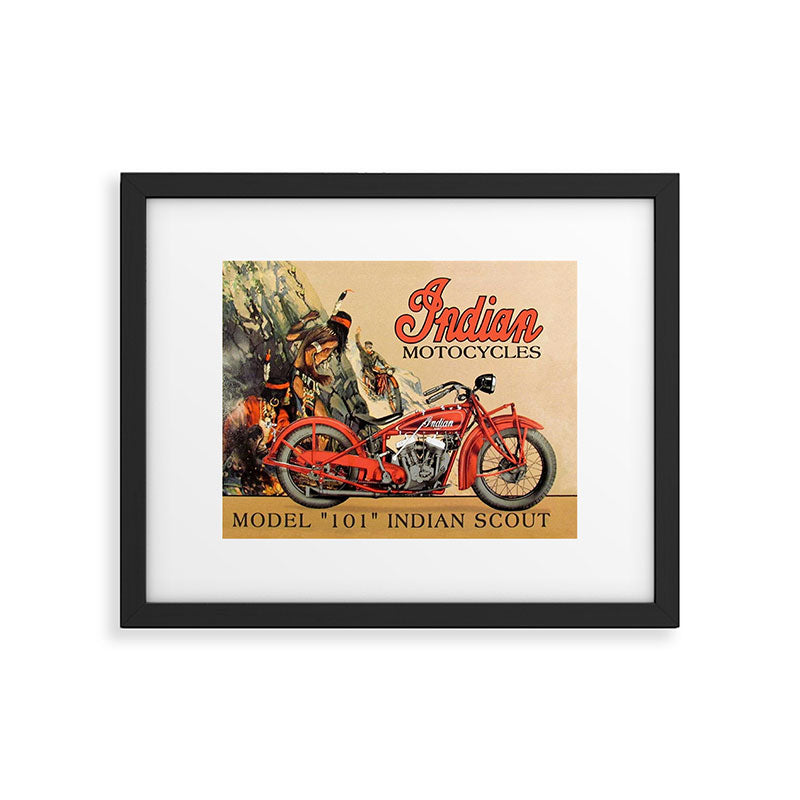 Classic Indian Roadmaster Biker Motorcycle Vintage Advertisement Poster Framed Art Print Gallery Image 6