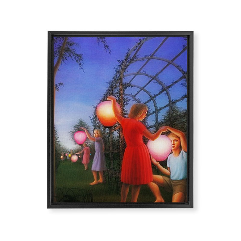 Classical Magic Realism Masterpiece 'Garden Party' by George Tooker Framed Canvas Print Gallery Image 8