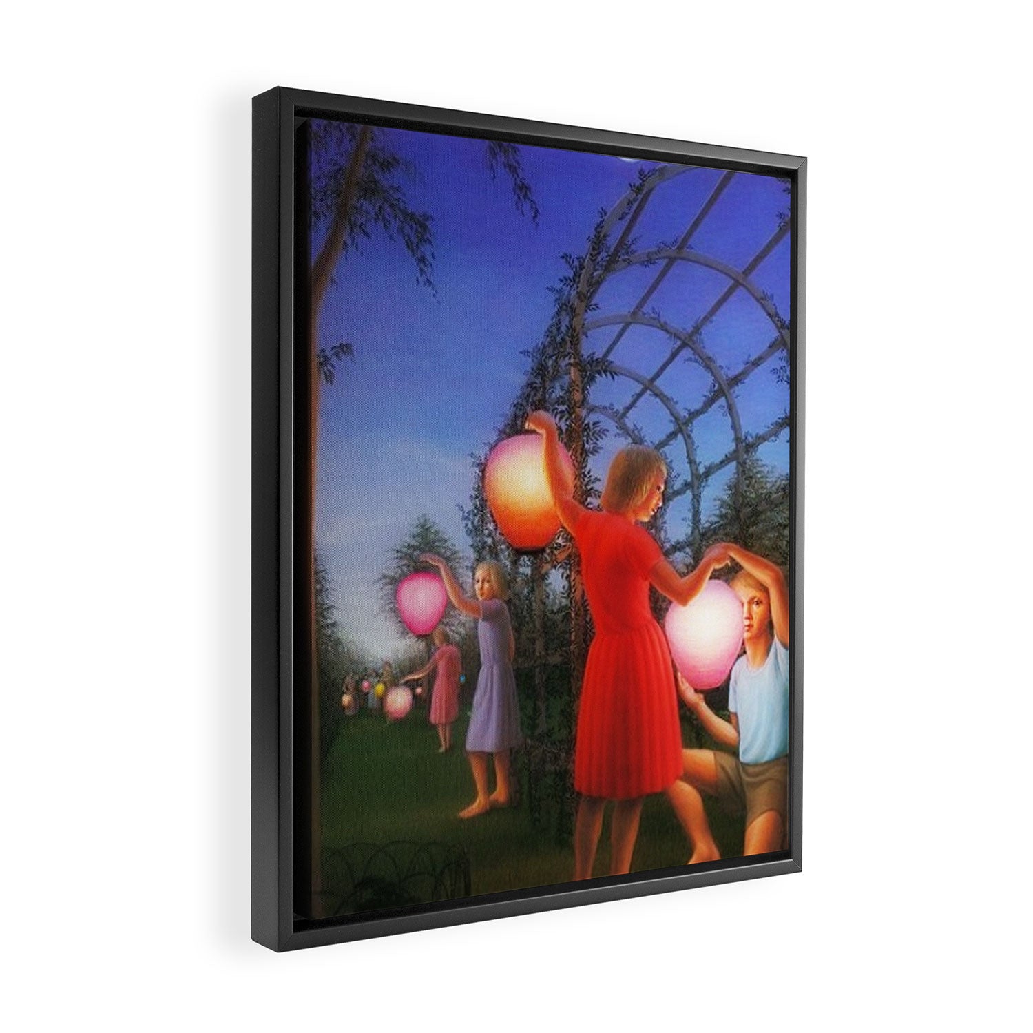 Classical Magic Realism Masterpiece 'Garden Party' by George Tooker Framed Canvas Print Gallery Image 2