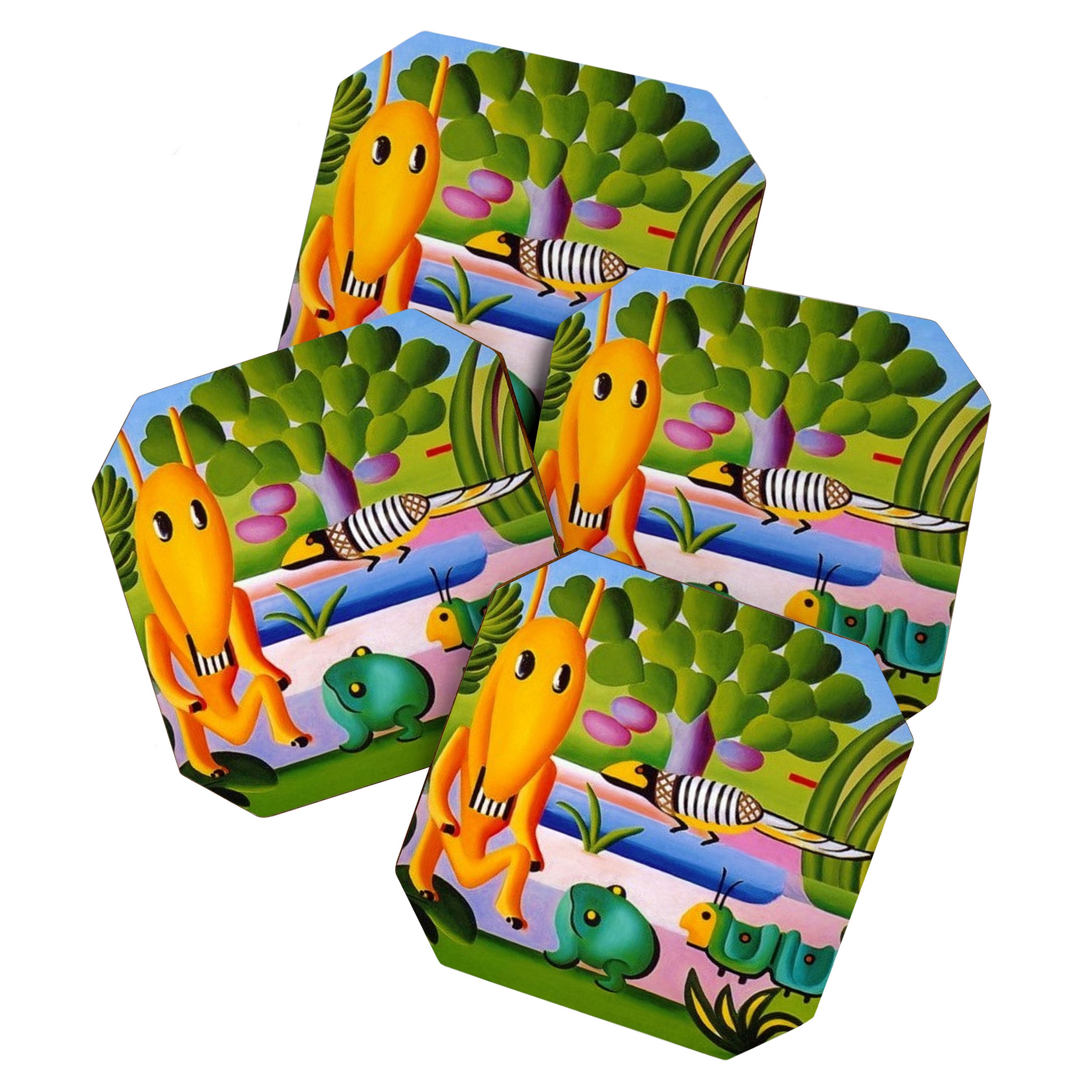 Classical Masterpiece 'A Cuca' by Tarsila do Amaral Coaster Gallery Image 1