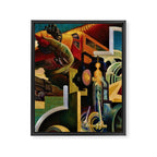 Classical Masterpiece - Instruments of Power - Train, Airplane, Steam by Thomas Hart Benton Framed Canvas Print Gallery Image 6