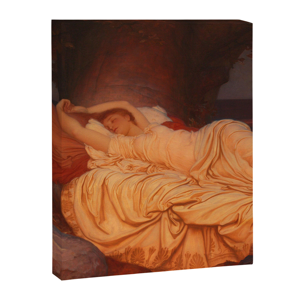 Cymon and Iphigenia, sleeping beauty female portrait painting by Frederic Leighton Canvas Print Gallery Image 8