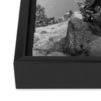 Eagle's Lookout, Blackfoot tribe members, Glacier Park, Montana, 1913 black and white photography Framed Canvas Print Gallery Image 3