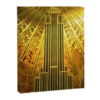 Empire State Building Lobby Art-Deco Sunburst Portrait Canvas Print Gallery Image 8