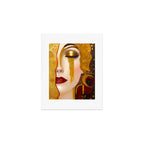 Freya's Tears - Starry Night (Golden Tears) portrait painting by Gustav Klimt Art Print Gallery Image 1