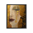 Golden Tears (Freya's Heartache) portrait painting by Gustav Klimt Framed Canvas Print Gallery Image 8