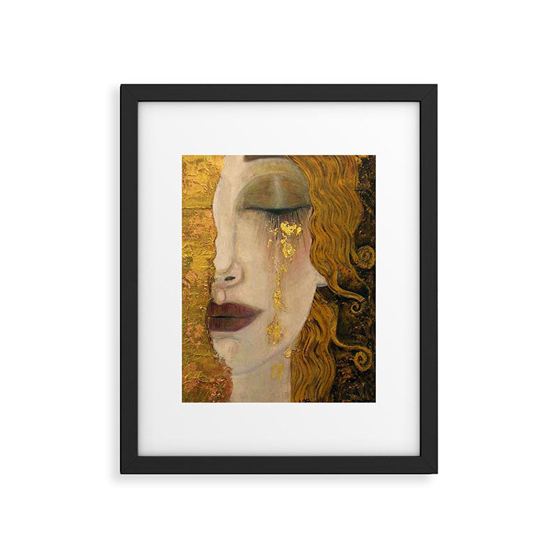 Golden Tears (Freya's Heartache) portrait painting by Gustav Klimt Framed Art Print Gallery Image 6