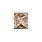Gorgeous Old World Geographical Map Art Print Gallery Image 1