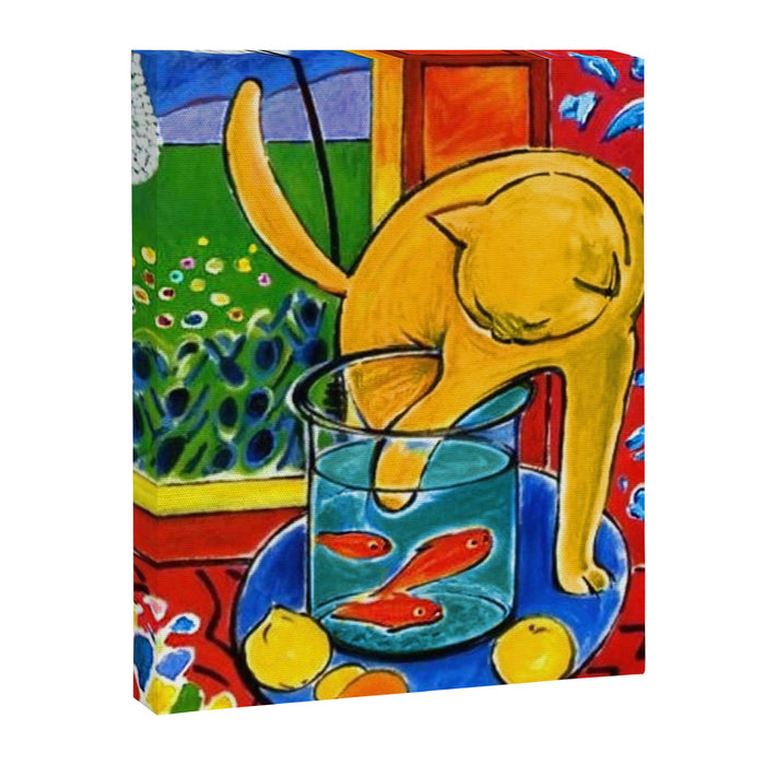 Henri Matisse - Cat With Red Fish still life painting Canvas Print Gallery Image 1