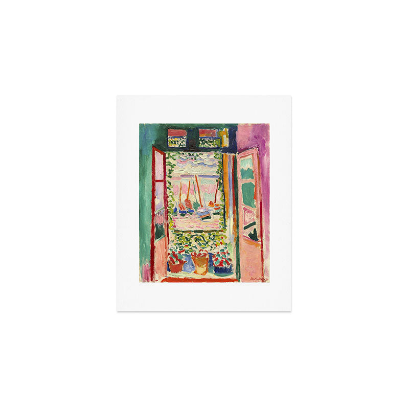 Henri Matisse's Open Window, Collioure 1905 French Riviera portrait nautical painting masterpiece Art Print Gallery Image 1