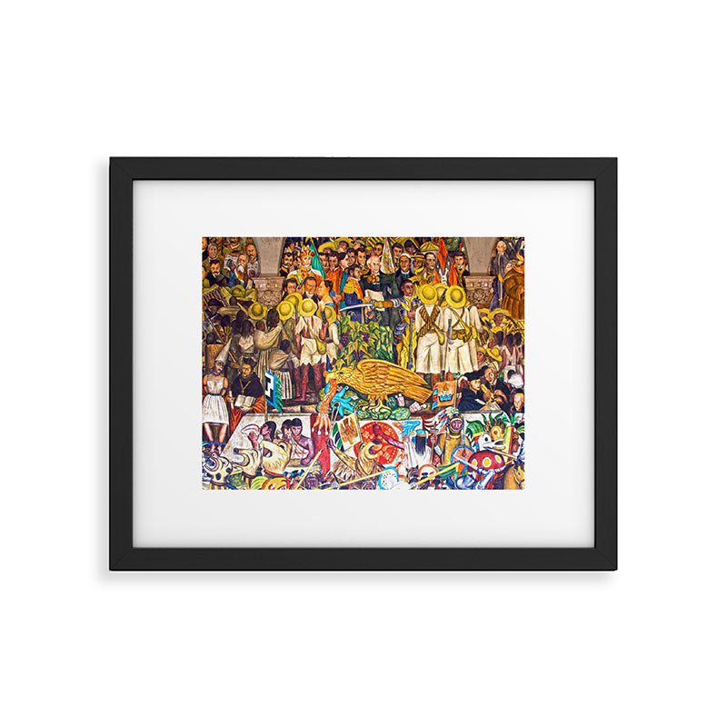History of Mexico by Diego Rivera Framed Art Print Gallery Image 4