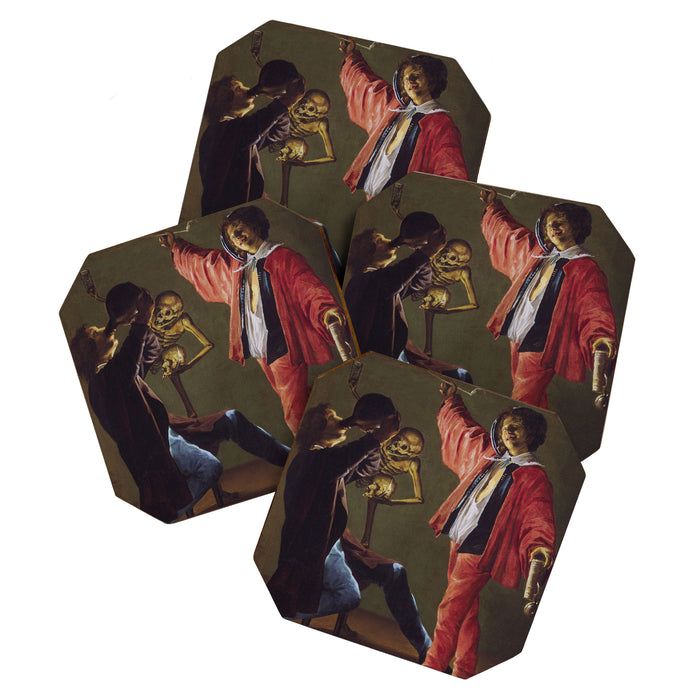 Judith Leyster - The Last Drop (1629) portrait painting Coaster Gallery Image 1