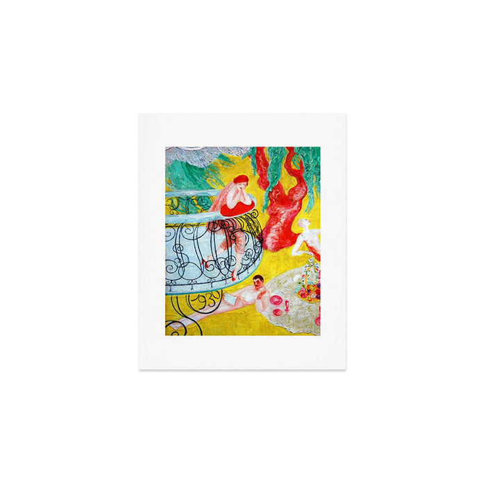 'Love Flight of a Pink Candy Heart' landscape painting by Florine Stettheimer Art Print Gallery Image 1