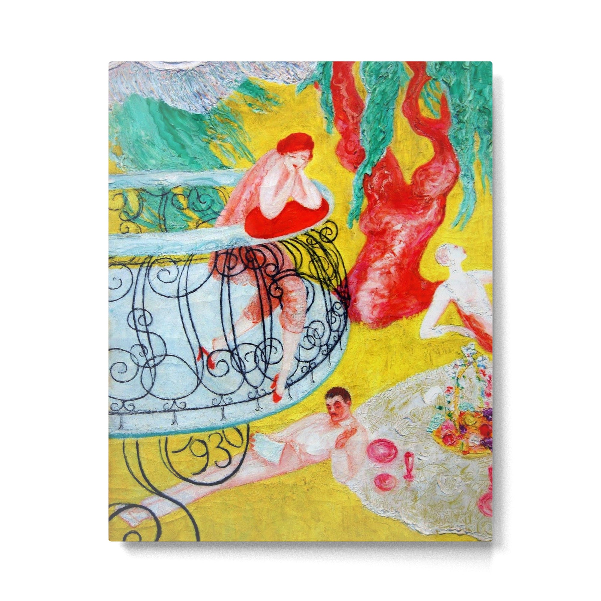 'Love Flight of a Pink Candy Heart' landscape painting by Florine Stettheimer Metal Print Gallery Image 6