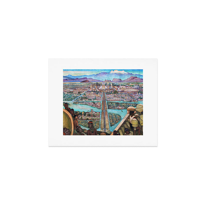 Mural of the Aztec city of Tenochtitlan by Diego Rivera Art Print Gallery Image 1