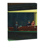 NIGHTHAWKS downtown diner late at night iconic cityscape oil on canvas painting by Edward Hopper Canvas Print Gallery Image 3