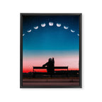 Phases of the moon color time-lapse photography - photographic art print Framed Canvas Print Gallery Image 8