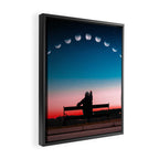 Phases of the moon color time-lapse photography - photographic art print Framed Canvas Print Gallery Image 2