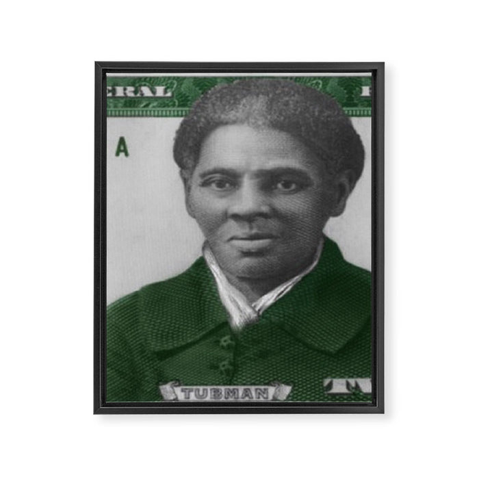 Proposed African American Icon Harriet Tubman Single U.S. Mint 20 Dollar bill Framed Canvas Print Gallery Image 1