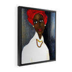Rare African American Portrait of Aicha Goblet in a Red Hat by Amedeo Modigliani Framed Canvas Print Gallery Image 2