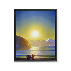 Resurrection Bay, Alaska, Midnight Sun Mountain landscape by Rockwell Kent Framed Canvas Print Gallery Image 6