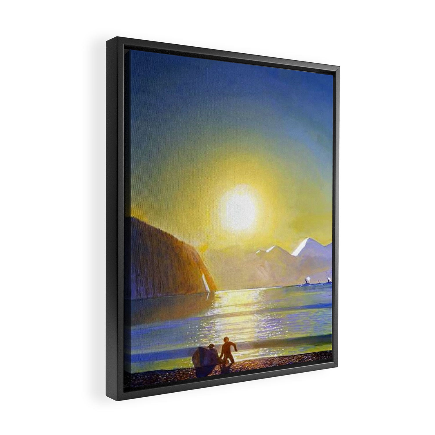 Resurrection Bay, Alaska, Midnight Sun Mountain landscape by Rockwell Kent Framed Canvas Print Gallery Image 2