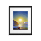 Resurrection Bay, Alaska, Midnight Sun Mountain landscape by Rockwell Kent Framed Art Print Gallery Image 5